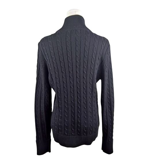 Ralph Lauren Black Cable Knit Cardigan - Picture 4 of 9